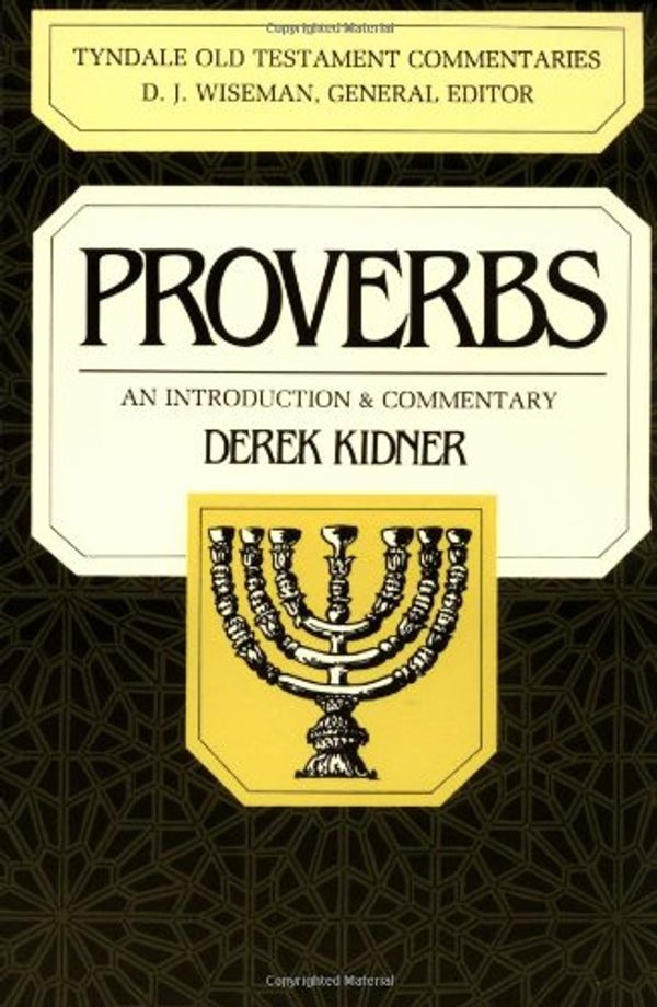 Cover Art for 9780877842668, Proverbs by Derek Kidner