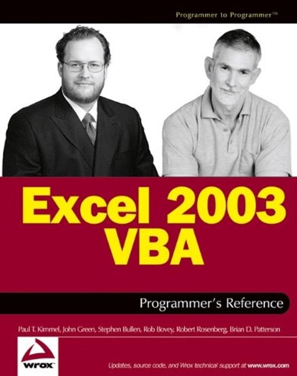 Cover Art for 9780764556609, Excel 2003 VBA Programmer’s Reference by Paul T. Kimmel