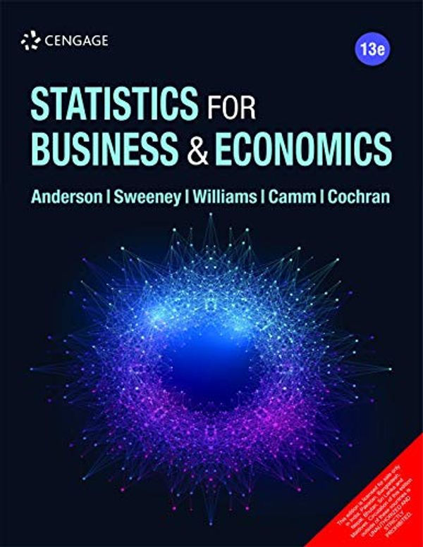 Cover Art for 9789353502515, Statistics for Business & Economics, 13TH EDITION by David R. Anderson | Dennis J. Sweeney | Thomas A. Williams | Jeffrey D. Camm | James J Cochran