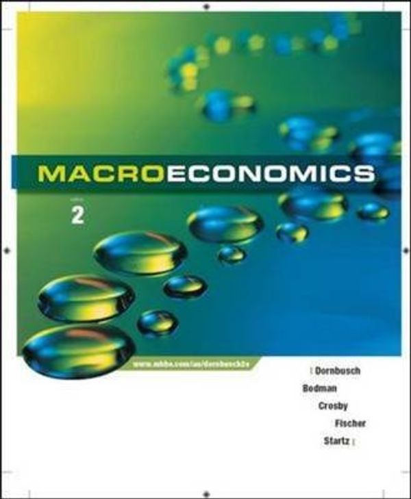 Cover Art for 9780074715680, Macroeconomics by Rudiger Dornbusch