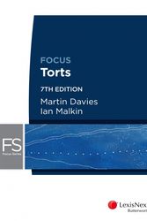 Cover Art for 9780409337396, Torts by Davies