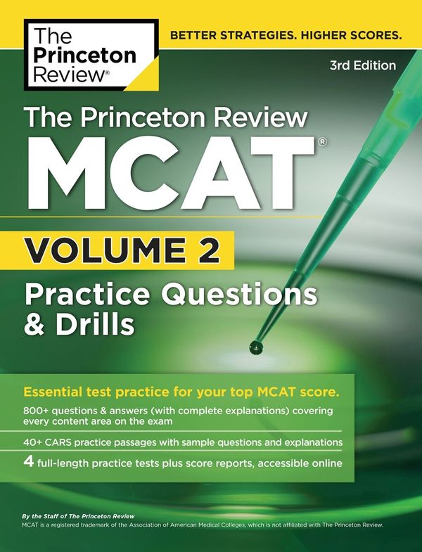 Cover Art for 9780525567820, The Princeton Review McAt, 3rd Edition, Volume 2: Practice Questions & Drills by Princeton Review