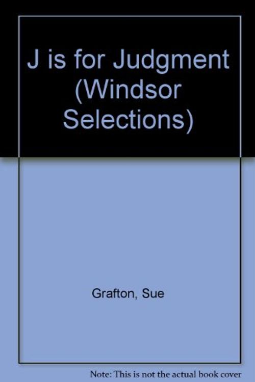 Cover Art for 9780745177441, J is for Judgment by Sue Grafton