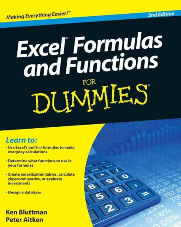 Cover Art for 9780470768419, Excel Formulas and Functions For Dummies by Ken Bluttman, Peter G. Aitken