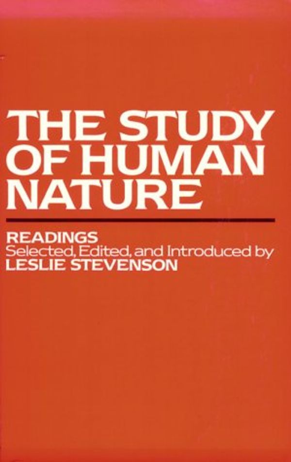 Cover Art for 9780195028270, The Study of Human Nature by 