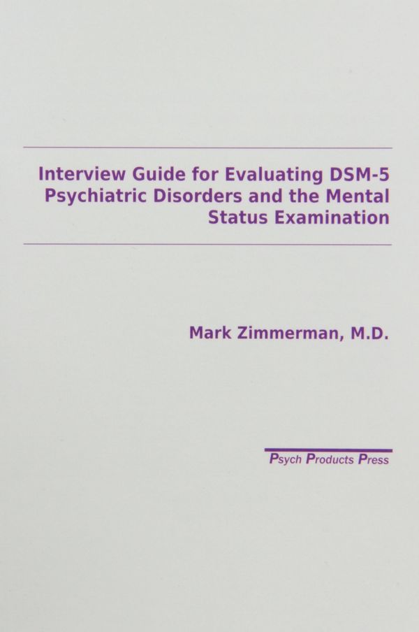 Cover Art for 9780963382115, Interview Guide for Evaluation of Dsm-IV Disorders by Zimmerman