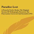 Cover Art for 9780548585658, Paradise Lost by John Milton