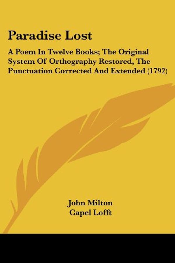 Cover Art for 9780548585658, Paradise Lost by John Milton