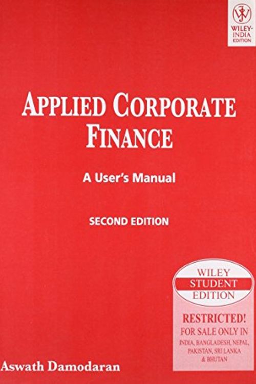 Cover Art for 9788126518517, Applied Corporate Finance: A User's Manual (2nd Edition, International) by Aswath Damodaran