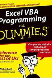 Cover Art for 9780764574122, Excel VBA Programming For Dummies by John Walkenbach