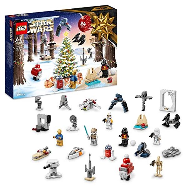 Cover Art for 5702017154411, LEGO 75340 Star Wars Advent Calendar 2022, 24 Collectible Buildable Toy including Gonk Droid as Santa, R2-D2, Darth Vader & Vehicles, For Kids by 
