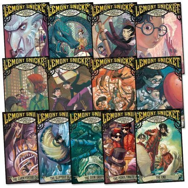 Cover Art for 9783200331044, A Series of Unfortunate Events Pack, 13 books, RRP £77.87 (Bad Beginning;Reptile Room;Wide Window;Carnivorous Carnival;Hostile Hospital;Austere Academy;Ersatz Elevator;Grim Grotto;Miserable Mill;Penultimate Peril;Slippery Slope;Vile Village;The End). by Lemony Snicket