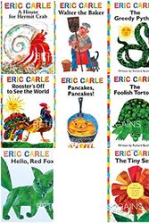 Cover Art for 9781442473072, The Eric Carle Library Featuring 8 Classic Board Books Boxed Set [The Greedy Python, The Foolish Toroise, Rooster's Off to See the World, Walter the Baker, A House for Hermit Crab, Pancakes Pancakes!, Hello Red Fox, The Tiny Seed] by Eric Carle