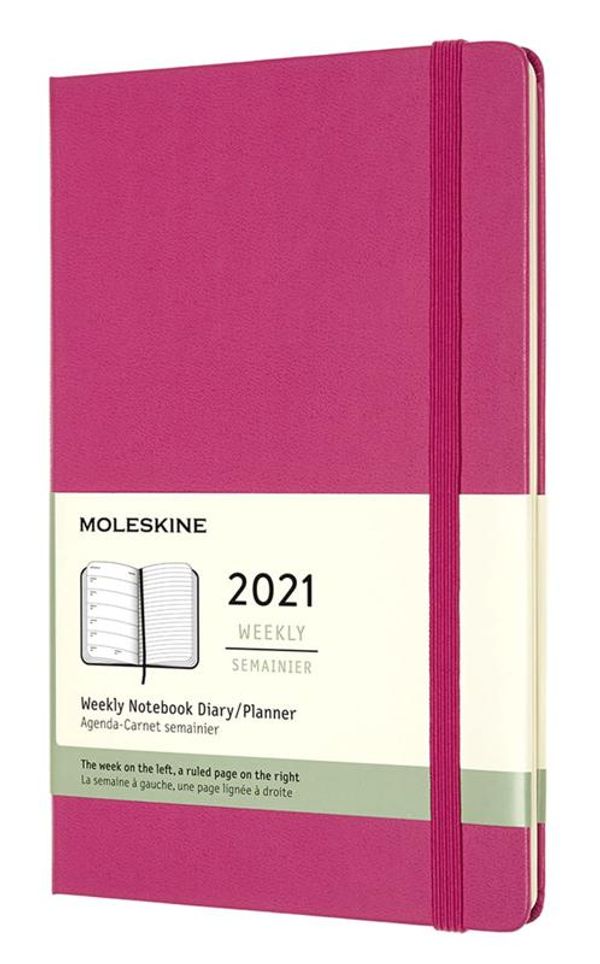 Cover Art for 8056420850727, Moleskine Weekly Planner 2021, 12-Month Weekly Diary, Weekly Planner and Notebook, Hard Cover, Large Size 13 x 21 cm, Colour Bougainvillea Pink, 144 Pages by Moleskine