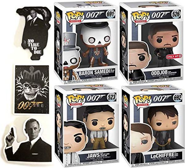Cover Art for B088GYBDDV, Villains of 007 James Bond Figure Entertainment Bundled with Baron Samedi + Exclusive ODDjob Goldfinger + Blofeld & LeChiffre 4 Items by Unknown