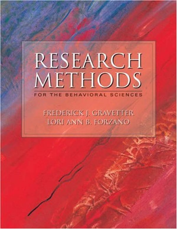 Cover Art for 9780534549114, Research Methods for the Behavioral Sciences With Infotrac by Frederick J. Gravetter