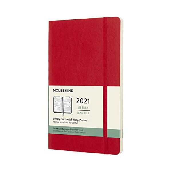 Cover Art for 8053853606716, Moleskine Weekly Planner 2021, 12-Month Weekly Diary with Horizontal Layout, Weekly Horizontal Planner, Soft Cover, Large Size 13 x 21 cm, Colour Scarlet Red, 144 Pages by Moleskine