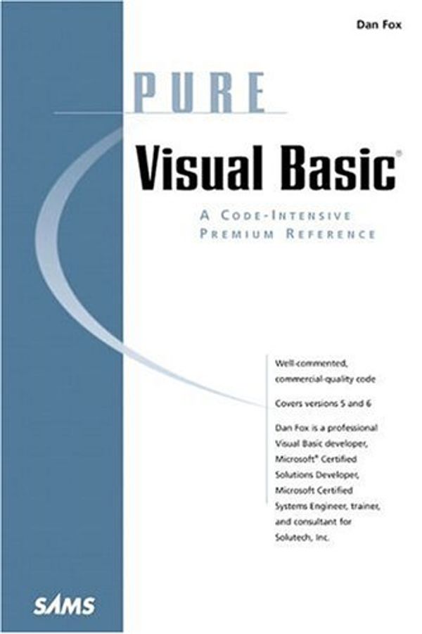 Cover Art for 0752063315989, Pure Visual Basic by Dan Fox