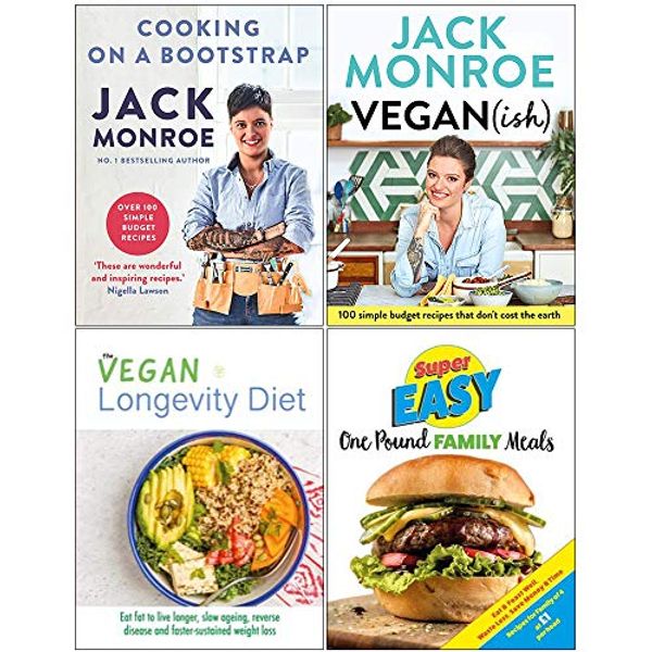 Cover Art for 9789123946419, Cooking on a Bootstrap, Vegan (ish), Vegan Longevity Diet, Super Easy One Pound Family Meals 4 Books Set by Jack Monroe, Iota