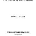 Cover Art for 9780195148107, The Mayor of Casterbridge (Oxford World's Classics) by Thomas Hardy