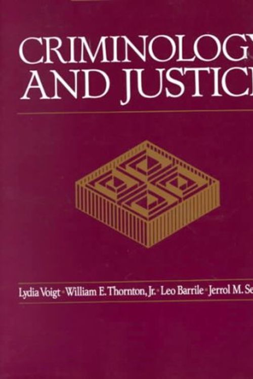 Cover Art for 9780070645288, Criminology and Justice by Lydia Voigt