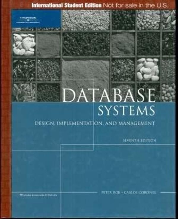 Cover Art for 9781418836504, Database Systems by Carlos M. Coronel, Peter Rob