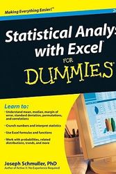 Cover Art for 9780470454060, Statistical Analysis with Excel For Dummies by Joseph Schmuller