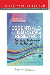 Cover Art for 9781451176803, Essentials of Nursing Research by Denise F. Polit