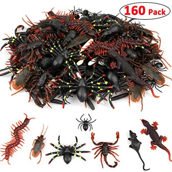 Cover Art for 0788000740224, Dreampark Halloween Plastic Realistic Bugs, 160 Pack  Spiders, Cockroaches, Scorpions, Mice and Worms for Halloween Decorations and Party Favors by 