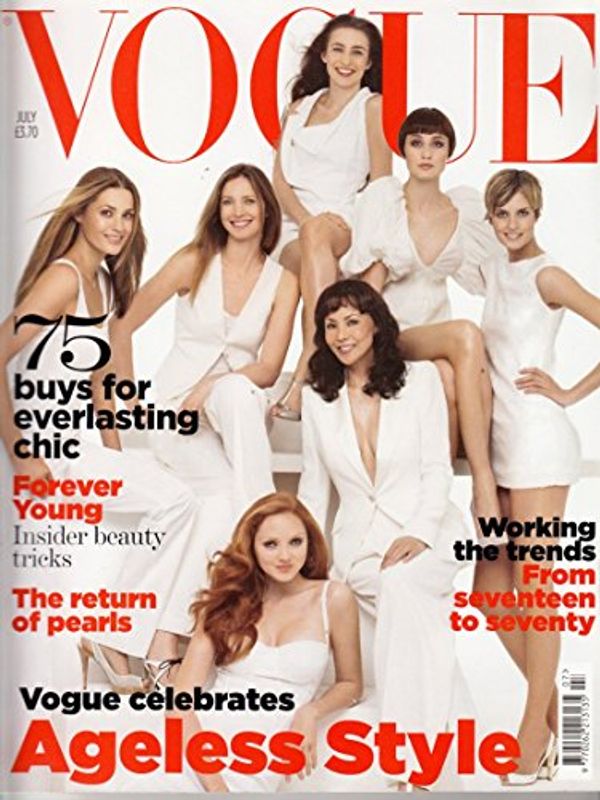Cover Art for B01GAD142S, Vogue (UK) July 2007 | Marie Helvin, Lily Cole (cover) | Jane Birkin & Lou Doillon, Vivien Duffield, Tamara Mellon, Lily Cole, Charlotte Rampling (inside) by 