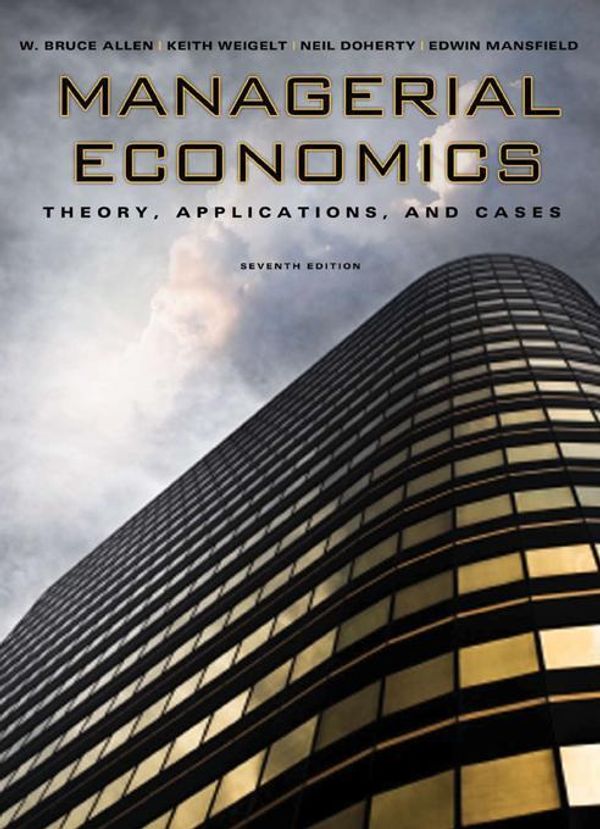 Cover Art for 9780393115178, Managerial Economics by W Bruce Allen