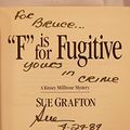 Cover Art for 9780333511442, F is for Fugitive by Sue Grafton