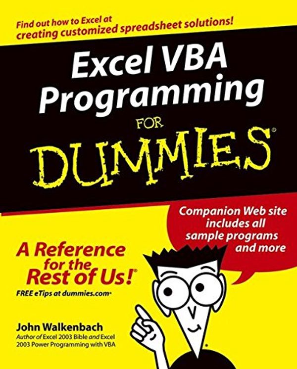 Cover Art for 9781118054352, Excel VBA Programming for Dummies by John Walkenbach