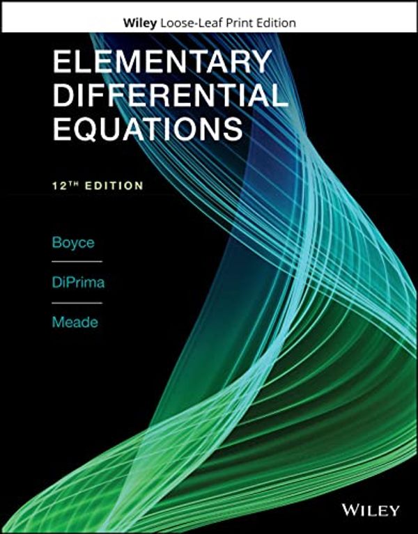 Cover Art for 9781119777755, Elementary Differential Equations by William E. Boyce
