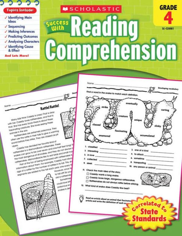 Cover Art for 9780545472593, Scholastic Success with Reading Comprehension (Grade 4) by Dooley, Virginia