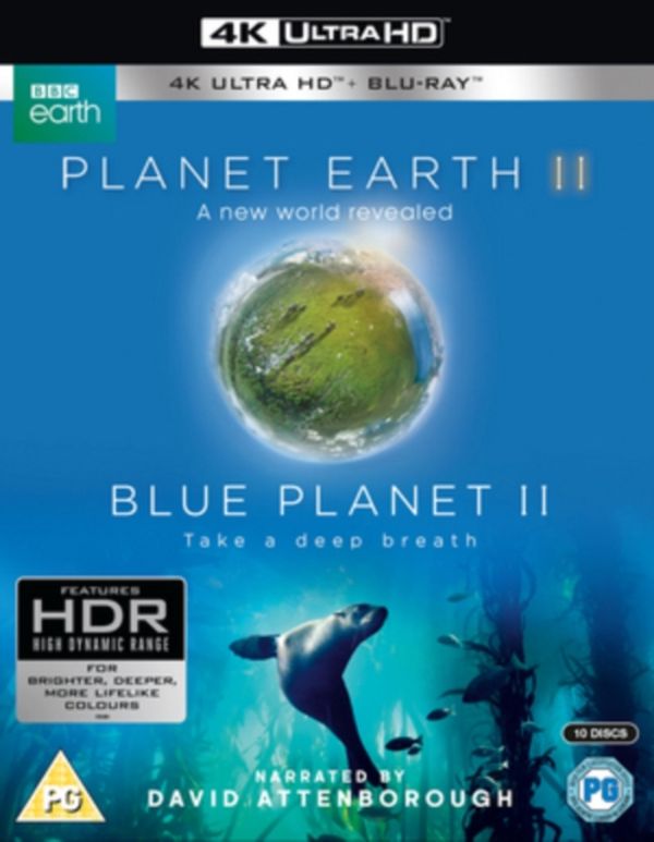 Cover Art for 5051561004339, Planet Earth II & Blue Planet II Boxset [4K Blu-ray] [2017] by 