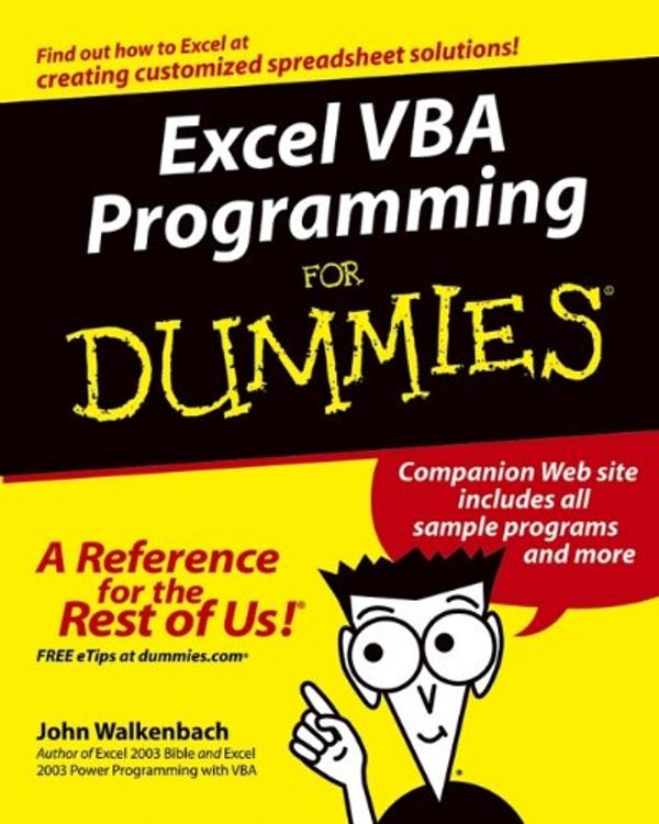 Cover Art for 0785555890008, Excel VBA Programming For Dummies by John Walkenbach