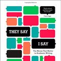 Cover Art for 9780393935851, "They Say / I Say" by University Gerald Graff, Cathy Birkenstein