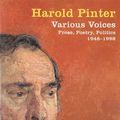 Cover Art for 9780571197286, Various Voices by Harold Pinter