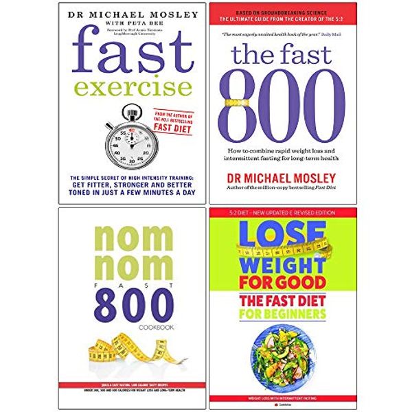 Cover Art for 9789123768295, Fast exercise, fast 800, nom nom fast 800 cookbook, fast diet for beginners 4 books collection set by Michael Mosley, Lota, CookNation