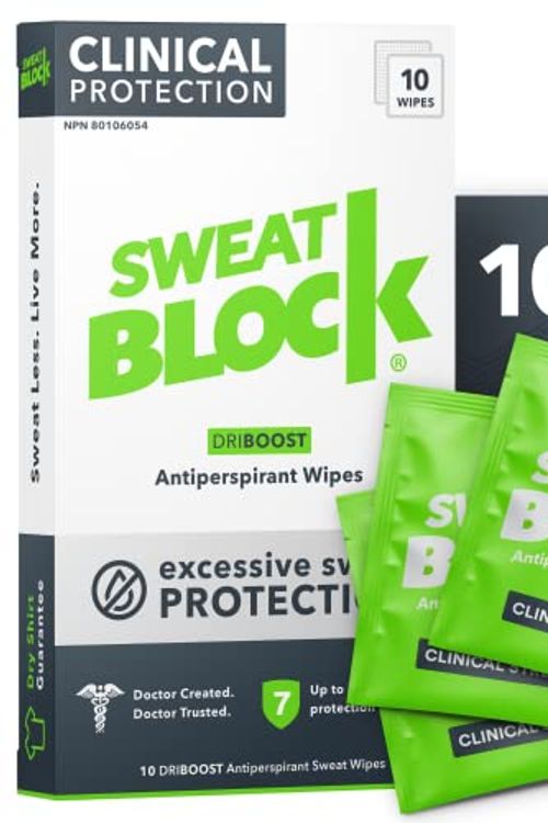 Cover Art for 0850864002005, SweatBlock Antiperspirant - Clinical Strength Hyperhidrosis Antiperspirant - Reduce Underarm Sweat Up To 7-days per Use - Prescription Strength Sweat Wipe to Stop Excessive Sweating by Unknown