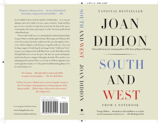 Cover Art for 9780525434191, South and West: From a Notebook (Vintage International) by Joan Didion