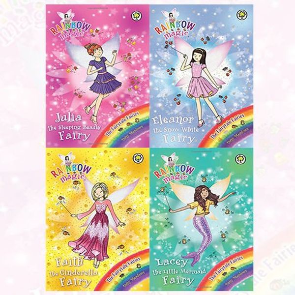 Cover Art for 9789325953840, Fairytale Fairies Collection Daisy Meadows Rainbow Magic Series 4 Books Bundle (Lacey the Little Mermaid Fairy, Faith the Cinderella Fairy, Eleanor the Snow White Fairy, Julia the Sleeping Beauty Fairy) by Daisy Meadows