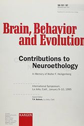 Cover Art for 9783805565332, Contributions to Neuroethology: In Memory of Walter F. Heiligenberg International Symposium, LA Joll, California, January 1995 (Brain, Behavior & Evolution Ser) by Theodore H. Bullock