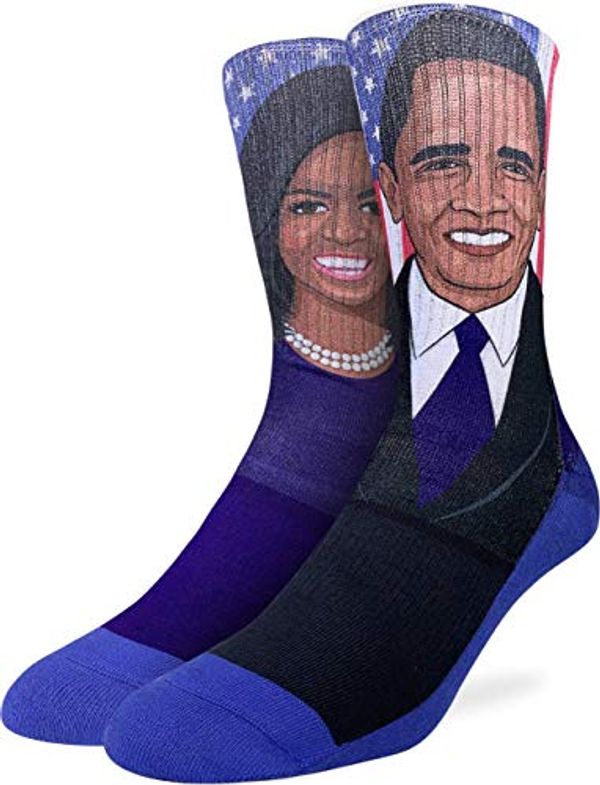 Cover Art for 0826728042173, Good Luck Sock Men's Michelle & Barack Obama Socks - Blue, Adult Shoe Size 8-13 by Unknown