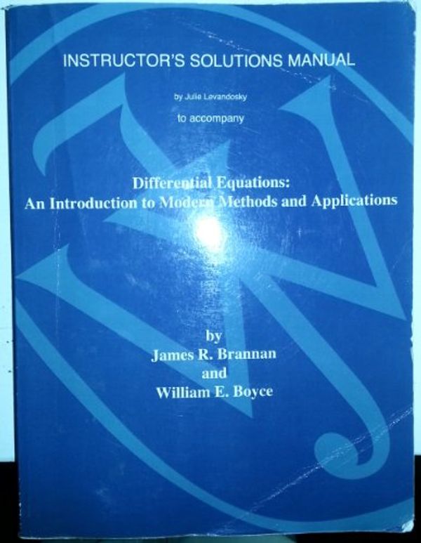 Cover Art for 9780470125540, Differential Equations: Instructor's Solutions Manual by William E. Boyce