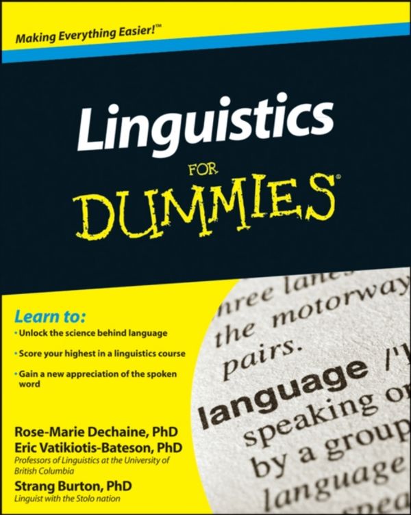 Cover Art for 9781118091692, Linguistics For Dummies by Rose-Marie Dechaine