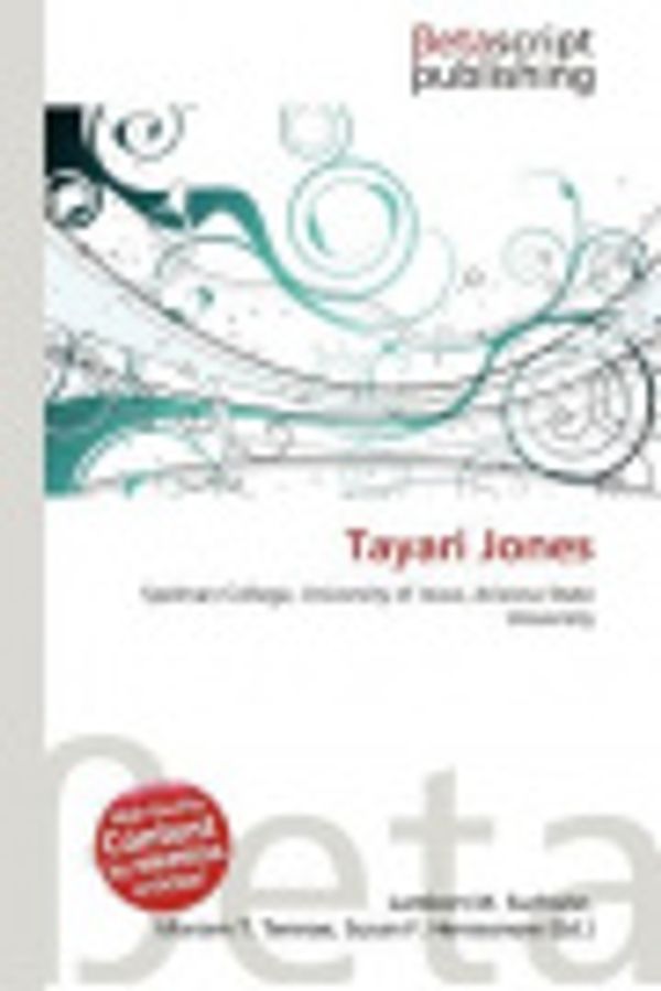 Cover Art for 9786137604816, Tayari Jones by Lambert M. Surhone