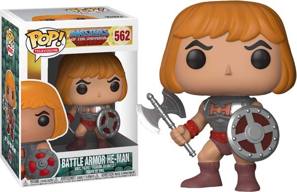 Cover Art for 0889698218054, Pop Masters of the Universe He-Man with Battle Armor Vinyl Figure by FUNKO