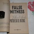 Cover Art for 9780380781843, False Witness by Patricia D. Benke